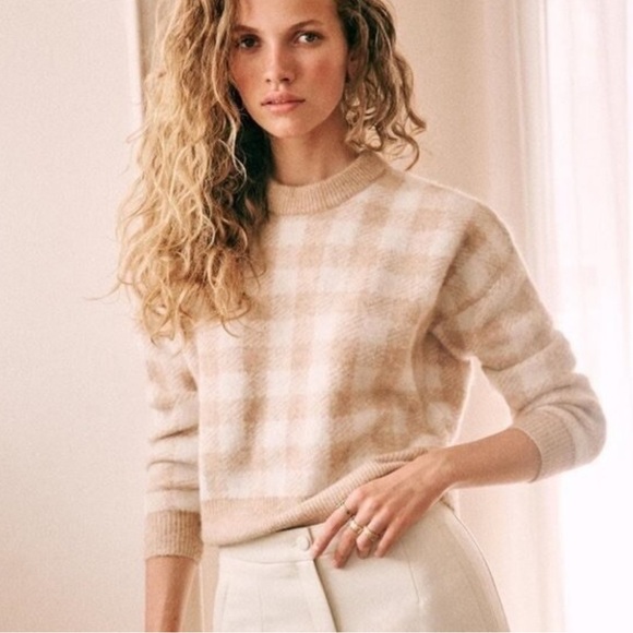 Sezane Sweaters - Sezane Becky Plaid Gingham Jumper